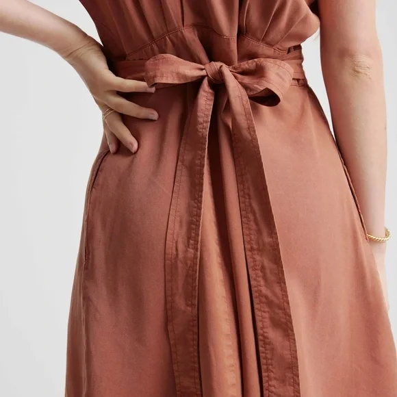 Vintage Wash Tencel Button Front Dress - Picture 3 of 3